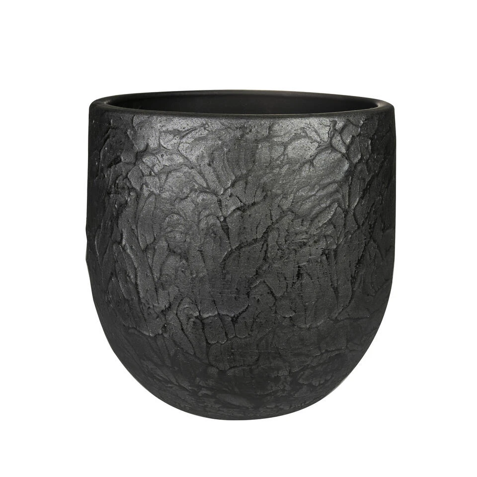 Steege Plantenpot - Antiek Look - Keramiek - Zwart - D28 X H25 Cm 3 Steege Plantenpot - Antiek Look - Keramiek - Zwart - D28 X H25 Cm