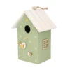 Boltze Vogelhuisje - Groen Met Wit Dak - Hout Nestkastje - 22 Cm -Groene Hoek 1000058132