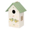 Boltze Vogelhuisje - Wit Met Groen Dak - Hout Nestkastje - 22 Cm -Groene Hoek 1000058185