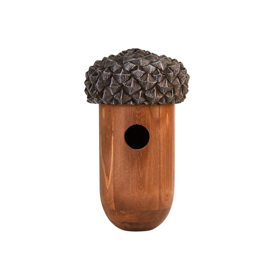 Decoris Vogelhuisje - Eikel - Hout - 25 Cm 3 Decoris Vogelhuisje - Eikel - Hout - 25 Cm