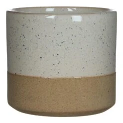 Mica Decorations Lago Bloempot - H16,5 X Ø18 Cm - Wit