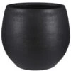 Mica Decorations Bloempot - Keramiek - Zwart - Mat - 33 X 28 Cm -Groene Hoek 1000061113