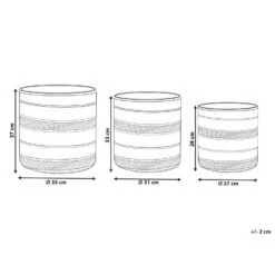 Beliani Bloempot Voor Binnen RASBORA - Beige Zeewier 8 Beliani Bloempot Voor Binnen RASBORA - Beige Zeewier -Groene Hoek 1000062271 0102