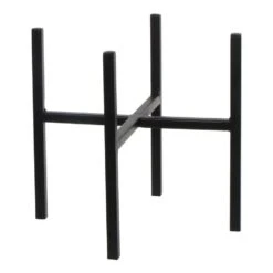 Mica Decorations Ascot Plantenstandaard L24 X B24 X H25 Cm Zwart