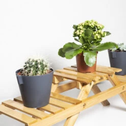 QUVIO Plantenstandaard Met 3 Planken - Bamboe -Groene Hoek 1000071703 0103