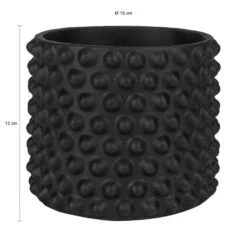 QUVIO Bloempot - Beton - Zwart -Groene Hoek 1000071711 0102