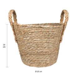 QUVIO Bloempot Geweven Mand - S -Groene Hoek 1000071722 0102