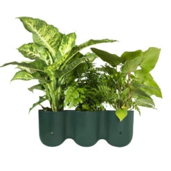 QUVIO Wand Bloempot-trio Plastic - Donker Groen - POPPY -Groene Hoek 1000071738 0103