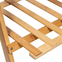 QUVIO Plantentrapje (3 Treden) Bamboe - Bruin -Groene Hoek 1000071743 0102