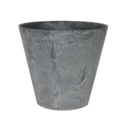 Ter Steege Plantenpot/bloempot - Natuursteen Look - Grijs - D17 X H 24 Cm