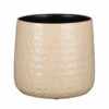 Mica Decorations Plantenpot - Beige - Keramiek - Relief - 17 X H15 Cm -Groene Hoek 1000076977