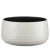 Mica Decorations Plantenpot Schaal - Keramiek - Wit - D29/H12 Cm 1 Mica Decorations Plantenpot Schaal - Keramiek - Wit - D29/H12 Cm -Groene Hoek 1000077003
