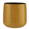 Mica Decorations Plantenpot/bloempot - Keramiek Okergeel - D32/H30 Cm -Groene Hoek 1000077018