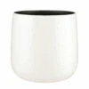 Mica Decorations Plantenpot/bloempot - Keramiek Wit - D32 En H30 Cm -Groene Hoek 1000077024
