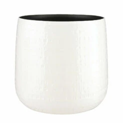 Mica Decorations Plantenpot/bloempot - Keramiek Wit - D32 En H30 Cm