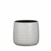 Mica Decorations Plantenpot/bloempot - Keramiek Wit - D17 En H15 Cm -Groene Hoek 1000077034