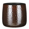 Mica Decorations Plantenpot/bloempot - Keramiek Donkerbruin - D24/H21 Cm -Groene Hoek 1000077046