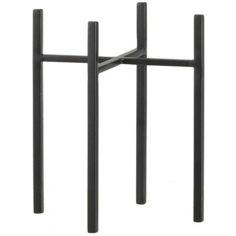 Mica Decorations Plantenstandaard - Verhoger - Zwart - H25 X B14 Cm 3 Mica Decorations Plantenstandaard - Verhoger - Zwart - H25 X B14 Cm