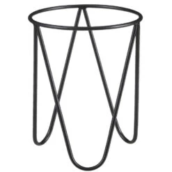 Mica Decorations Bloempot Plantenstandaard/verhoger - Zwart - D19 X H26 Cm