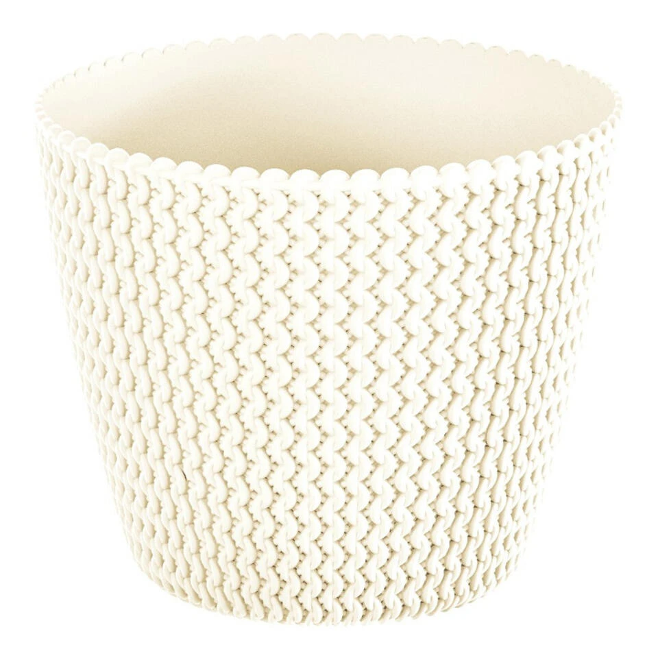 Prosperplast Plantenpot/bloempot - Kunststof - Creme - D30 X H25 Cm 3 Prosperplast Plantenpot/bloempot - Kunststof - Creme - D30 X H25 Cm