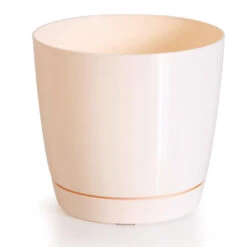 Prosperplast Plantenpot/bloempot - Kunststof - Creme Beige - D24 X H22 Cm