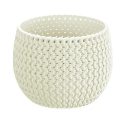 Nieuwe uitgaven 5 Prosperplast Plantenpot/bloempot - Kunststof - Creme - D18 X H13,5 Cm