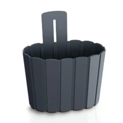 Merkloos Prosperplast Plantenpot - Antraciet - Ophang - Kunststof - D20xH15 Cm