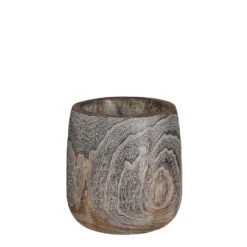 Mica Decorations Boris Bloempot - H24 X Ø24 Cm - Donkerbruin