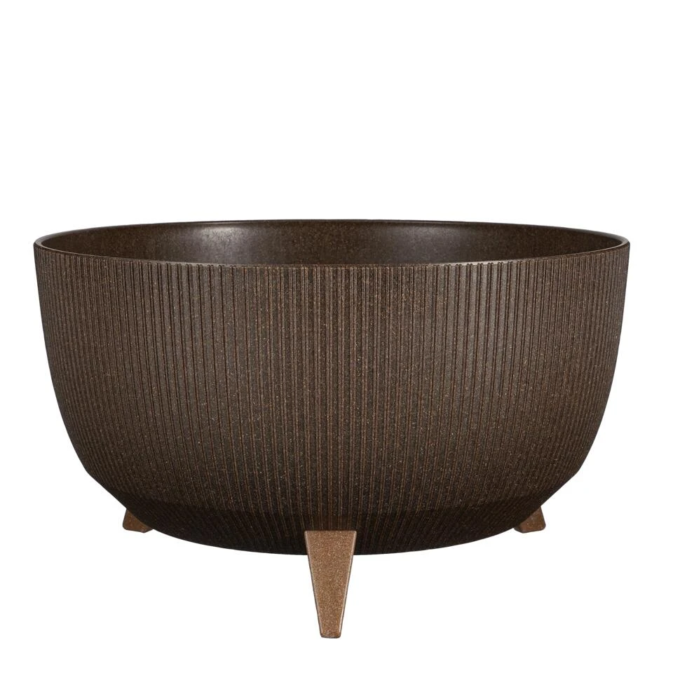 Mica Decorations Doppio Schaal Op Poten - H22 X Ø47 Cm - Donkerbruin 3 Mica Decorations Doppio Schaal Op Poten - H22 X Ø47 Cm - Donkerbruin
