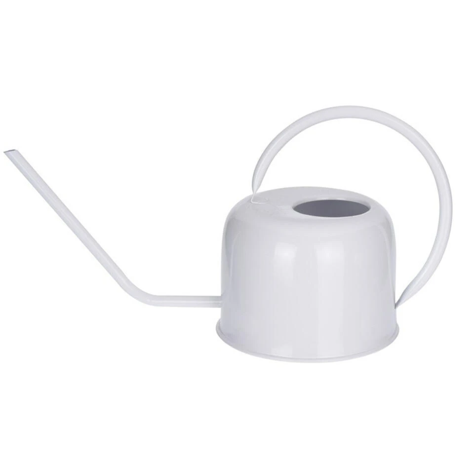 Gieter - Wit - Metaal - RVS - Retrolook - 1.1 Liter 4 Gieter - Wit - Metaal - RVS - Retrolook - 1.1 Liter - Afbeelding 2