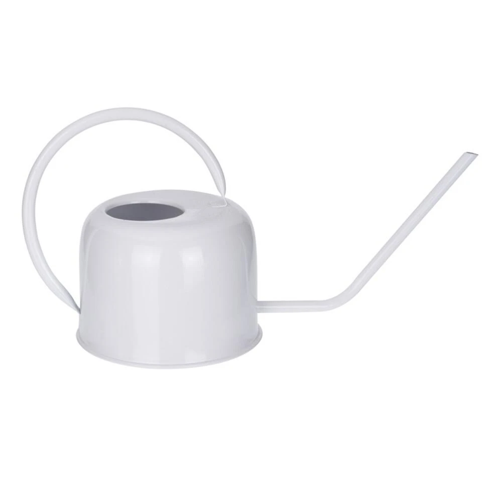 Gieter - Wit - Metaal - RVS - Retrolook - 1.1 Liter 3 Gieter - Wit - Metaal - RVS - Retrolook - 1.1 Liter