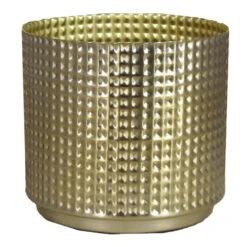 Floran Plantenpot Kavala - Goudkleurig - D14 X H13 Cm - Voor Binnen