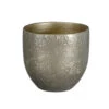 Mica Decorations Plantenpot - Terracotta - Zwart/goud - D16/H14 Cm -Groene Hoek 1000083052