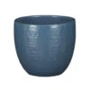 Mica Decorations - Plantenpot - Terracotta - Blauw Glans - D16/H14 Cm -Groene Hoek 1000085631