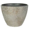 Ter Steege Bloempot/plantenpot - Buiten - Beige/goud - D22/H17 Cm -Groene Hoek 1000087529