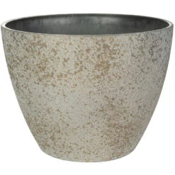 Ter Steege Bloempot/plantenpot - Buiten - Beige/goud - D29/H22 Cm