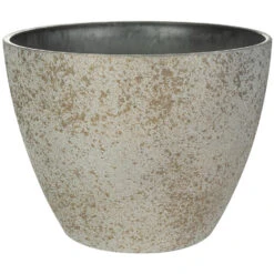 Ter Steege Bloempot/plantenpot - Buiten - Beige/goud - D43/H33 Cm