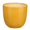 MIca Decorations Planten/bloempot Tusca - Okergeel - D17/H16 Cm -Groene Hoek 1000087642