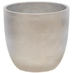 Mega Collections Plantenpot - Keramiek - Zilver - D18 Cm