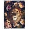 Tuinposter Jungle Lion 80x60 Cm Bruin -Groene Hoek 1000088355