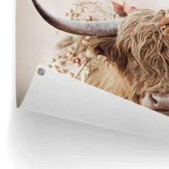 Tuinposter Highlander In Bloemen 60x80 Cm Beige -Groene Hoek 1000088368 0102