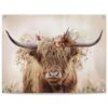 Tuinposter Highlander In Bloemen 60x80 Cm Beige -Groene Hoek 1000088368