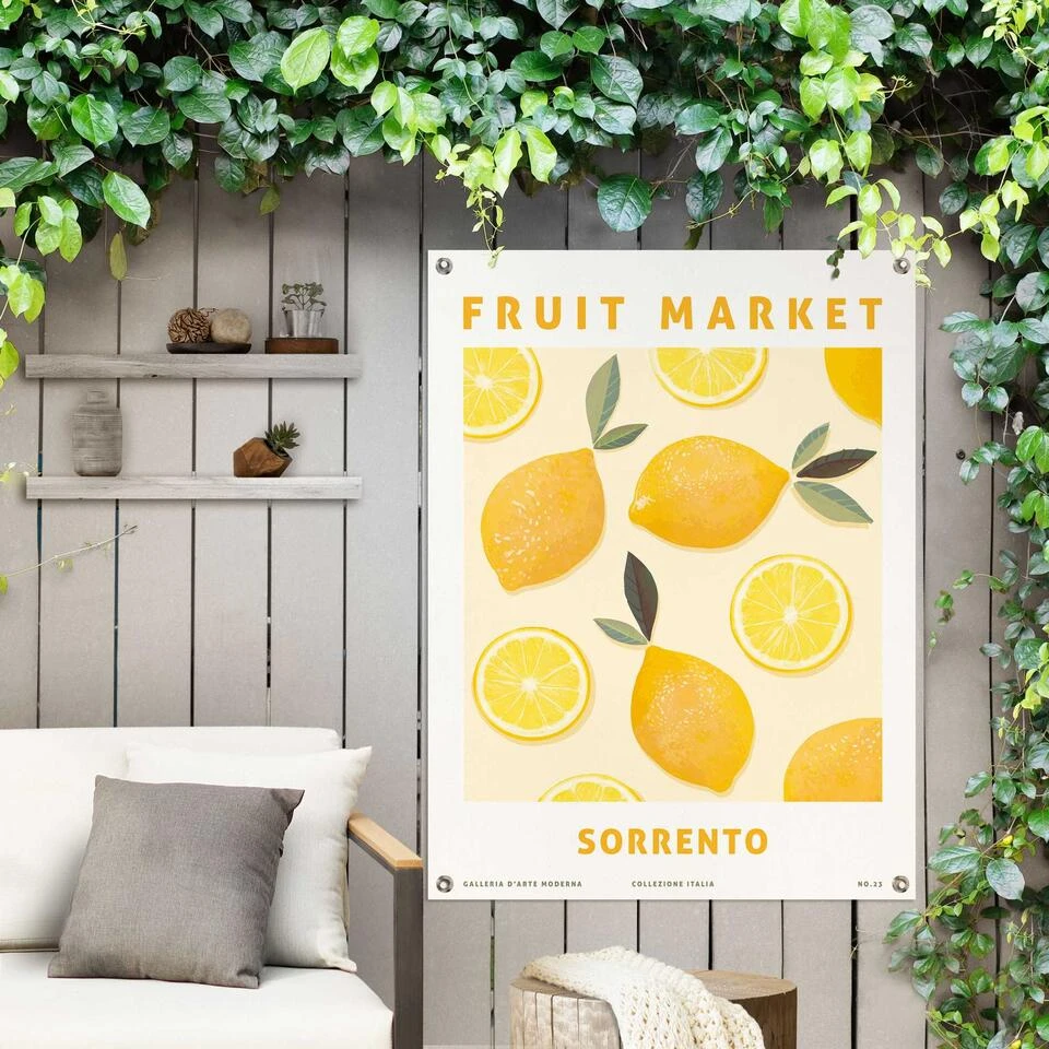 Tuinposter Lemons 80x60 Cm Geel 4 Tuinposter Lemons 80x60 Cm Geel - Afbeelding 2