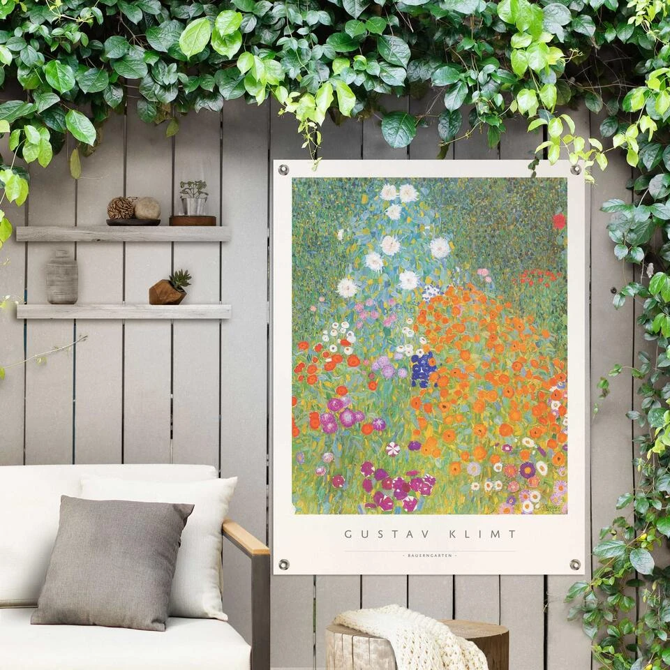Tuinposter Gustav Klimt - Boerderijtuin 80x60 Cm Bont 4 Tuinposter Gustav Klimt - Boerderijtuin 80x60 Cm Bont - Afbeelding 2