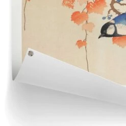 Tuinposter Ohara Koson Great Tit 80x60 Cm Oranje -Groene Hoek 1000088391 0102