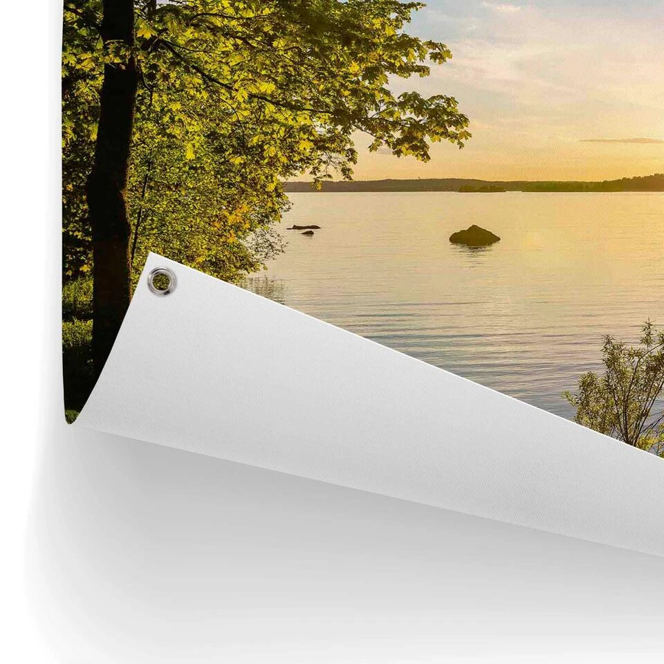 Tuinposter Zonsondergang Aan Het Meer 60x80 Cm Groen 5 Tuinposter Zonsondergang Aan Het Meer 60x80 Cm Groen - Afbeelding 3