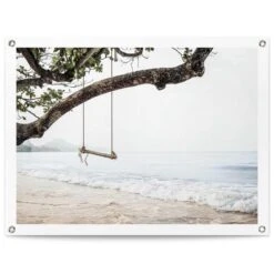 Tuinposter Strand 60x80 Cm Blauw