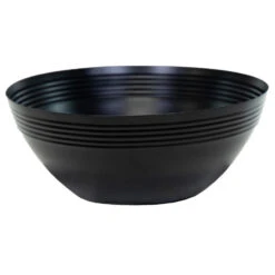 Mega Collections Bloemen/plantenschaal - Zink - Zwart - D30 X H12 Cm