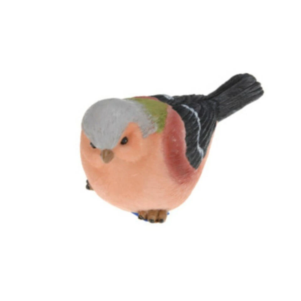 Merkloos Decoratie Tuinbeeld Vogeltje - Vink - Polystone - 13 Cm 4 Merkloos Decoratie Tuinbeeld Vogeltje - Vink - Polystone - 13 Cm - Afbeelding 2