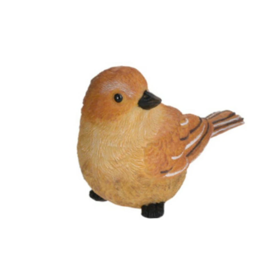 Merkloos Decoratie Tuinbeeld Vogeltje - Lijster - Polystone - 12 Cm 4 Merkloos Decoratie Tuinbeeld Vogeltje - Lijster - Polystone - 12 Cm - Afbeelding 2